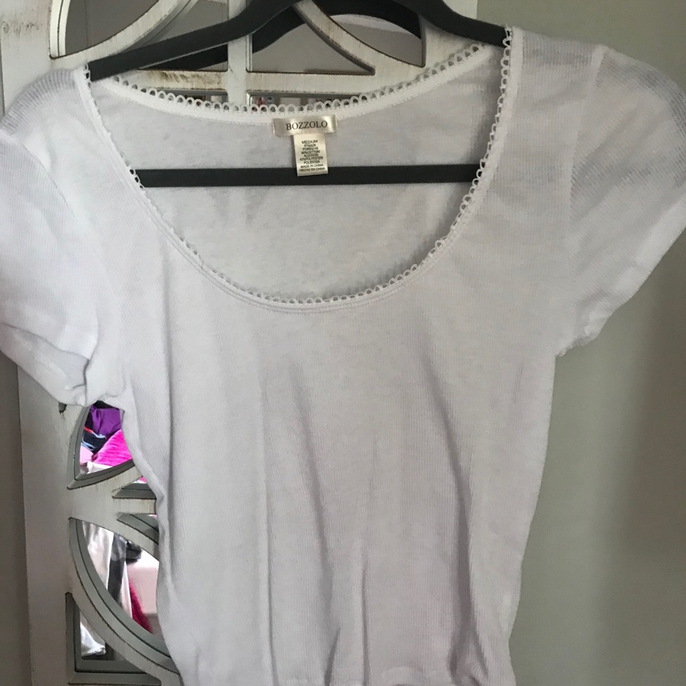 White crop top